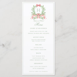 Menu Casamento do Arco Monograma de Wreath de Natal