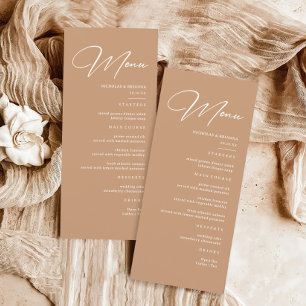 Menu Casamento do Deserto de Tonalidade Boho Earth
