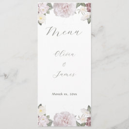 Menu Casamento do Jardim das Rosas Rosa Elegante