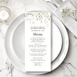Menu Casamento do Jardim Floral de Flor de Elegante<br><div class="desc">Elegante Menu de Casamento do Jardim Floral de Flor de Flor Selvagem. Celebre seu dia especial com este elegante e belo design de convite para casamento para embelezar sua ocasião especial. Todos os textos estão pré-organizados para que você personalize fácil e rapidamente com seus próprios detalhes.</div>