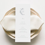 Menu Casamento do Monograma de Regência<br><div class="desc">Este Menu Casamento do Monograma de Regência da Coleção Victoria apresenta flores desenhadas à mão,  estilo renascentista,  formando lindamente o menu de casamento em um estilo de fonte clássico e elegante. Este design de eterno tem certeza de que vai dar uma impressão duradoura aos seus convidados!</div>