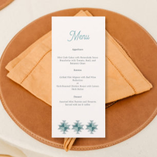 Menu casamento do tema sudoeste