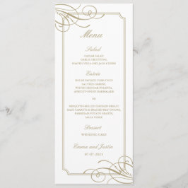 Menu Casamento Dourado Clássico Luxurioso