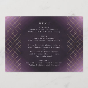 Menu Casamento Dourado com Diamond Geo Deco da Elegance