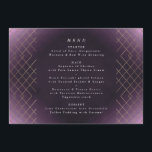 Menu Casamento Dourado com Diamond Geo Deco da Elegânci<br><div class="desc">Descubra a tendência de Gatsby do Excelente com este Design - com uma placa de rack ou um menu de recepção de casamento. Antiguidade para um maravilhoso casamento teórico da boemia. Vintage Na moda Boho. Um design Geométrico Geométrico Excelente Gatsby Incrível design com linhas de deco de arte no estilo...</div>