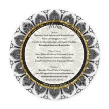 Casamento Dourado de Black White Sunflower Mandala