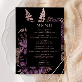 Menu Casamento Dourado de Rosa Floral Sudorme Moody Dar
