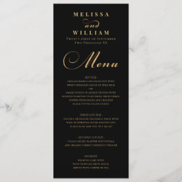 Menu Casamento Dourado Elegante