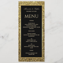 Casamento Dourado Elegante de Preto e Brilho