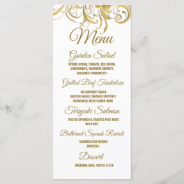 Menu Casamento Dourado Elegante de Sujeiras