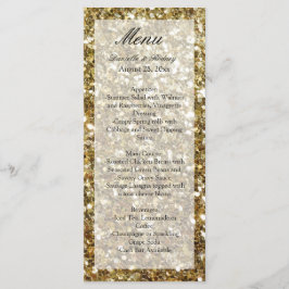 Menu Casamento Dourado Elegante Impresso