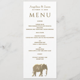 Menu Casamento Dourado Moderno Simples