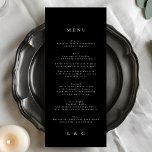 Menu Casamento Dourado Simples e Elegante Negro<br><div class="desc">menu fino para corresponder à coleção *se quiser mais opções de papel,  este design pode ser transferido para um programa fino *ou para mais ajuda contacte-me</div>