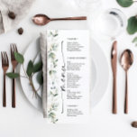 Menu Casamento Duplo Lado-Duplo Verde-Cor-de-Água<br><div class="desc">Este belo cardápio é perfeito para o seu próximo evento! Edite facilmente os itens de menu e exiba este belo design em cada placa! Personalize o obrigado que você envia na parte traseira - ou exclua! Veja a coleção inteira para mais itens correspondentes!</div>