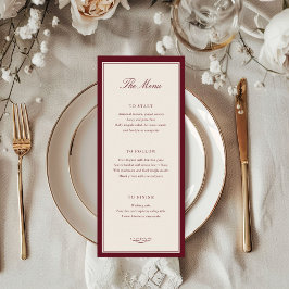 Menu Casamento Elegância Atemporal 