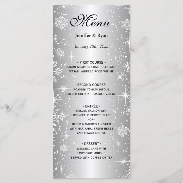 Menu Casamento Elegante (Frente)