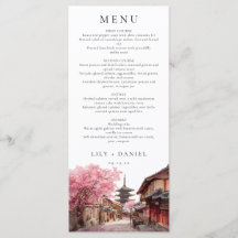Casamento Elegante Aquarela em Kyoto Japão