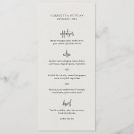 Menu Casamento Elegante Bege Atemporal