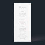 Menu Casamento Elegante Clássico da Lucy Cinza<br><div class="desc">Menu de casamento elegante com estilo clássico com uma combinação de tipografia de script e fontes serif tradicionais. Esta simples design vai bem com qualquer estilo de casamento.</div>