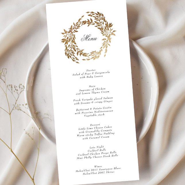 Menu Casamento Elegante Clássico de Crest tradicional (Criador carregado)