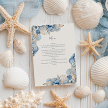 Casamento Elegante com Bordas de Conchas Marinhas