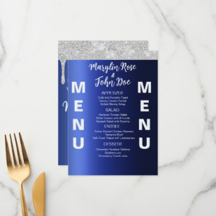 MENU CASAMENTO ELEGANTE COM BRILHO AZUL