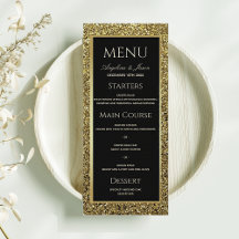 Casamento Elegante com Brilho Preto e Dourado