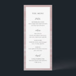 Menu Casamento Elegante Cor-de-Rosa-Chic Costeiro<br><div class="desc">Menus de casamento elegantes com um fundo de abstrato pintado à mão perfeito para um casamento costeiro ou de praia.</div>