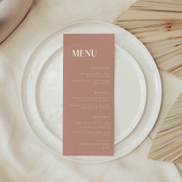 Menu Casamento Elegante de Mauve Dusty Modern