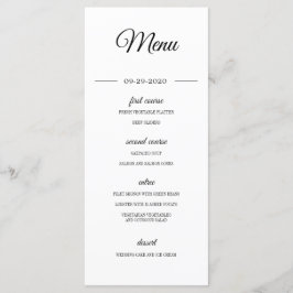 Menu Casamento Elegante de Sobreposição de Fotos Modern