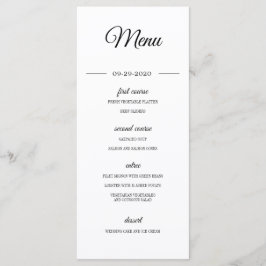 Menu Casamento Elegante de Sobreposição de Fotos Modern