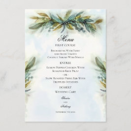 Menu Casamento Elegante Greenery