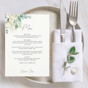 Menu Casamento Elegante Magnolia Eucalyptus