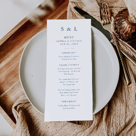Menu Casamento Elegante Minimalista