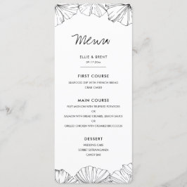 Menu Casamento Elegante minimalista Ginkgo Biloba