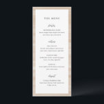 Menu Casamento Elegante Neutral De Chic Sandy Da Costa<br><div class="desc">Menus de casamento elegantes com um fundo de abstrato pintado à mão perfeito para um casamento costeiro ou de praia.</div>