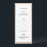 Menu Casamento Elegante Neutral De Chic Sandy Da Costa<br><div class="desc">Menus de casamento elegantes com um fundo de abstrato pintado à mão perfeito para um casamento costeiro ou de praia.</div>