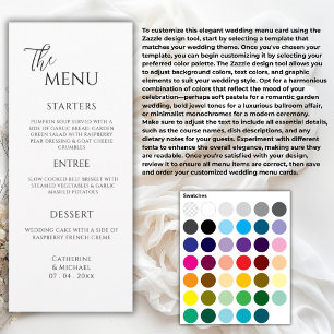 Menu Casamento Elegante Preto e Branco