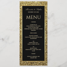 Casamento Elegante Preto e Dourado Brilhante