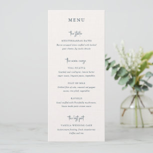 Menu Casamento Elegante Tradicional de Cinzas Kylee