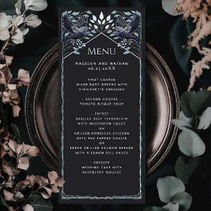 Menu Casamento Encantado de Silver Gothic Raven