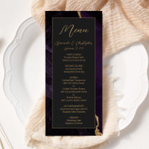 Casamento Escuro Moderno Roxo Dourado Ágata