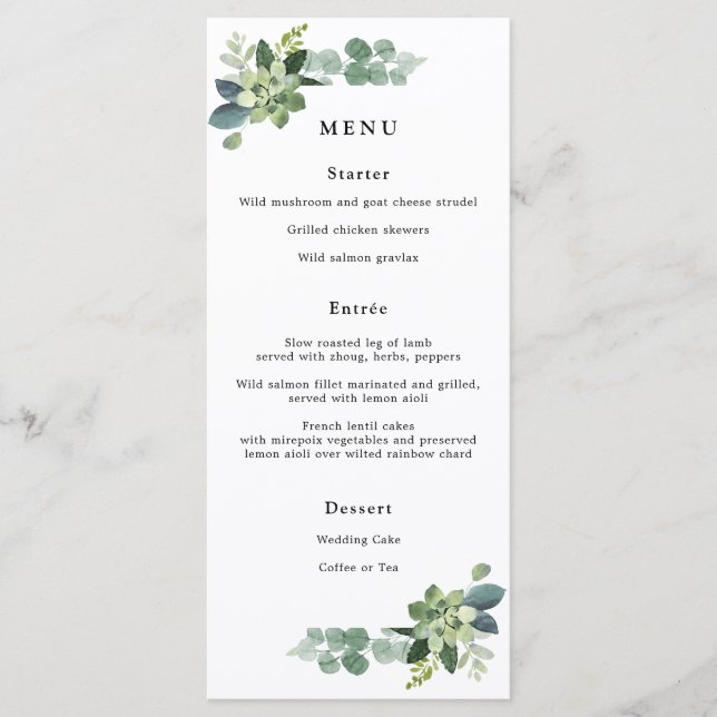 Menu Casamento Eucalyptus (Frente)