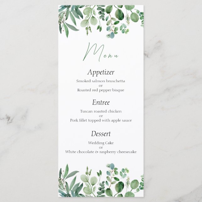 Menu Casamento Eucalyptus (Frente)