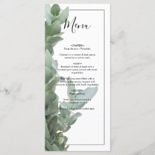 Menu Casamento Eucalyptus Dólar