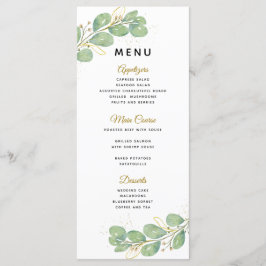 Menu Casamento Eucalyptus Elegante Greenery