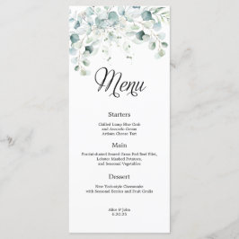 Menu Casamento Eucalyptus Greenery