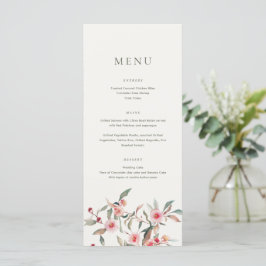Menu Casamento Eucalyptus Greenery & Pink Florals