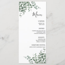 Menu Casamento Eucalyptus Rustic Greenery