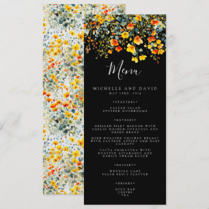 Menu Casamento Floral Bold Summer